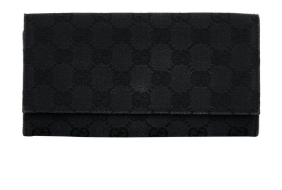 Gucci GG Wallet, &pound;180, Accessories, Black, Canvas, Front view